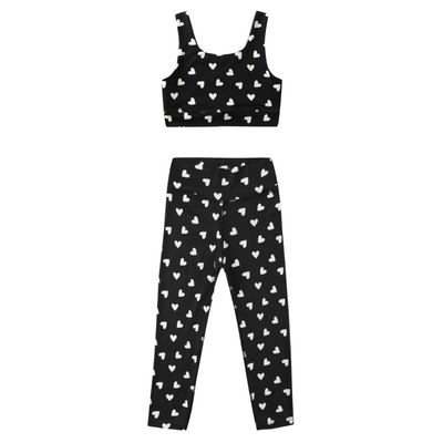 Black Hearts Athletic Set