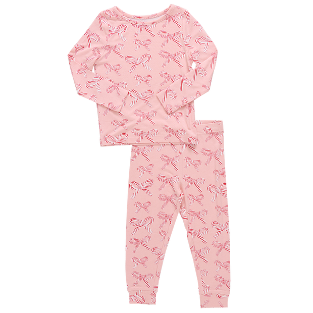 Bamboo PJ - Candy Cane Bow