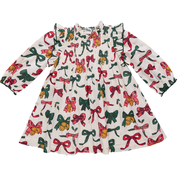 Jaipur Dress - Christmas Bows