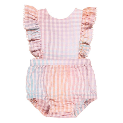 Check Frill Playsuit