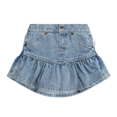 Denim Frilly Skirt