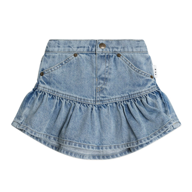 Denim Frilly Skirt