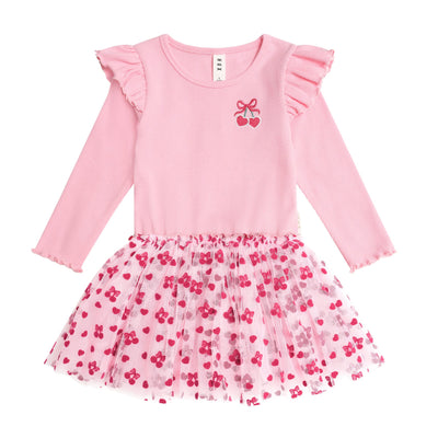 Longsleeve Cherry Pie Tulle Dress