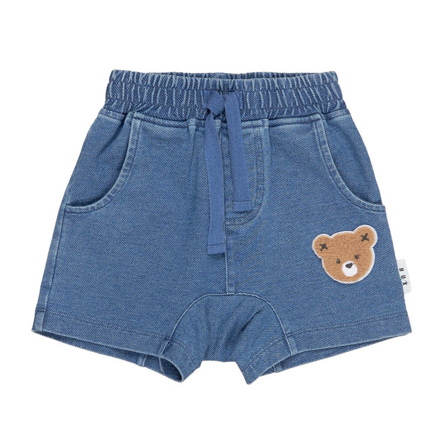 Knit Denim Slouch Short