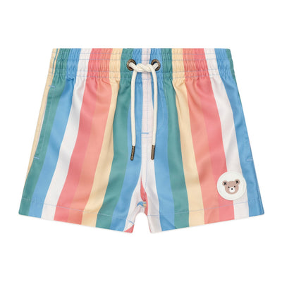 Rainbow Stripe Swim Short