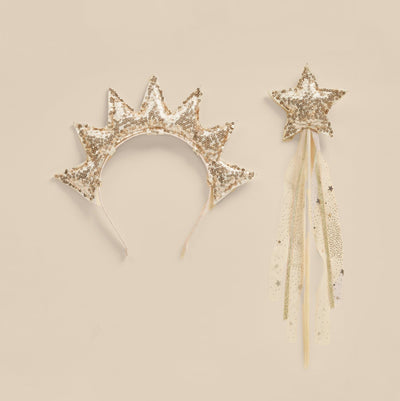 Sun Crown & Wand - Gold