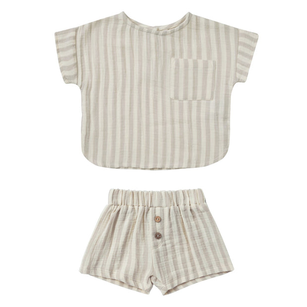 Woven Boxy Top + Short Set