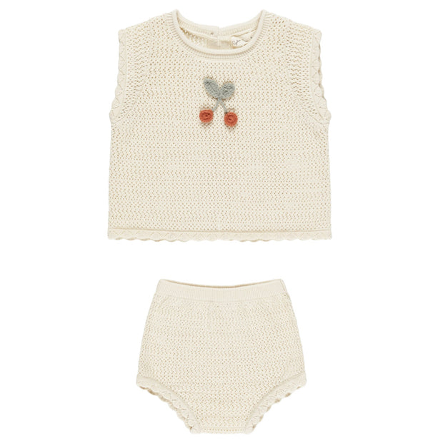 Scallop Knit Baby Set