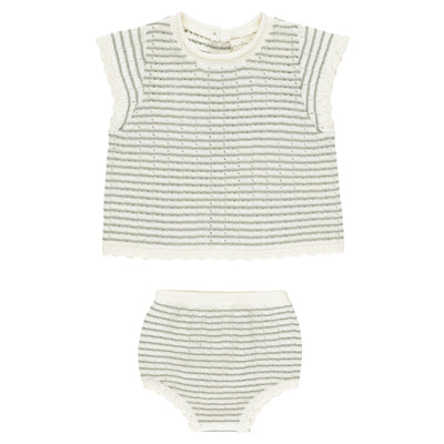 Scallop Knit Baby Set