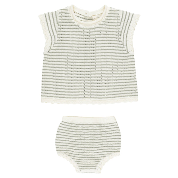 Scallop Knit Baby Set