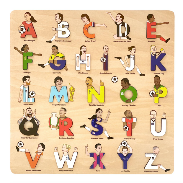 Soccer Legends Alphabet Puzzle