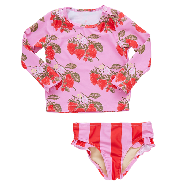 Strawberries Rashguard Set